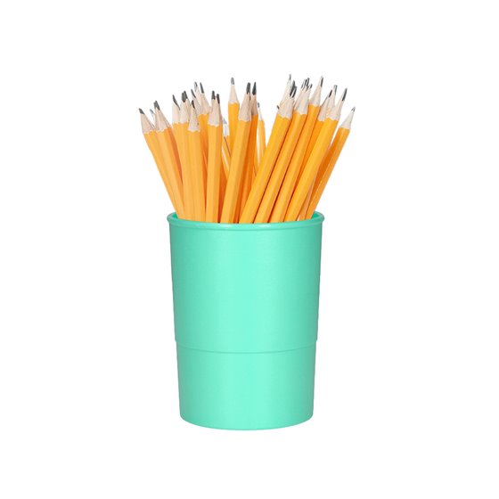 Cubilete Portalapices Q-Connect Verde Menta Pastel Opaco Plastico Diametro 75 Mm Alto 100 Mm