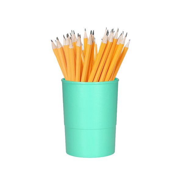 Cubilete Portalapices Q-Connect Verde Menta Pastel Opaco Plastico Diametro 75 Mm Alto 100 Mm