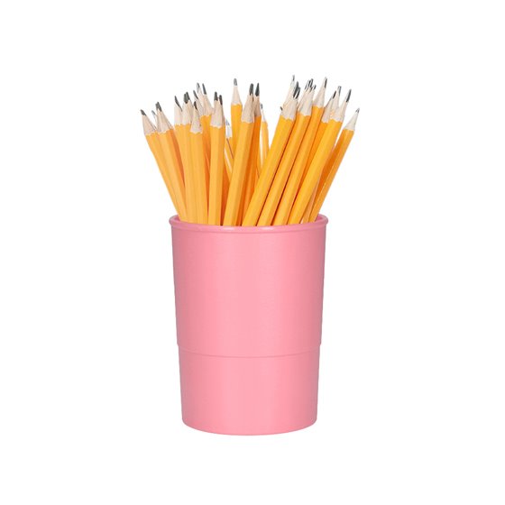 Cubilete Portalapices Q-Connect Rosa Pastel Opaco Plastico Diametro 75 Mm Alto 100 Mm