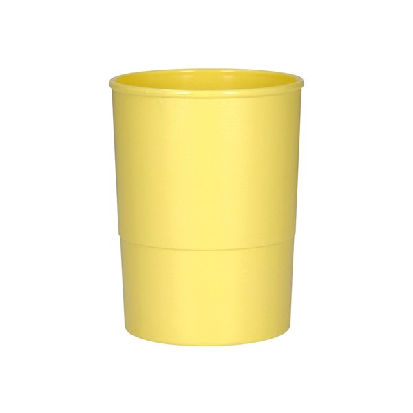 Cubilete Portalapices Q-Connect Amarillo Pastel Opaco Plastico Diametro 75 Mm Alto 100 Mm