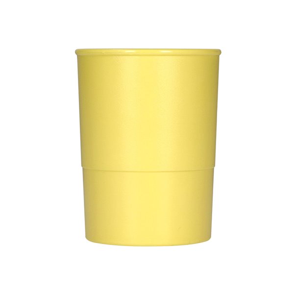 Cubilete Portalapices Q-Connect Amarillo Pastel Opaco Plastico Diametro 75 Mm Alto 100 Mm