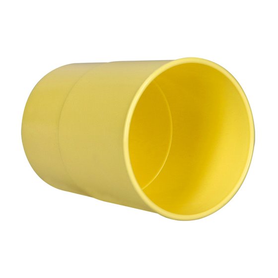 Cubilete Portalapices Q-Connect Amarillo Pastel Opaco Plastico Diametro 75 Mm Alto 100 Mm