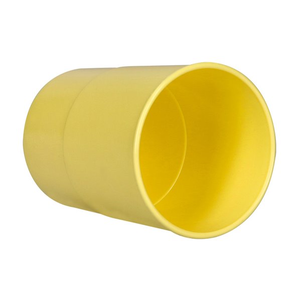 Cubilete Portalapices Q-Connect Amarillo Pastel Opaco Plastico Diametro 75 Mm Alto 100 Mm