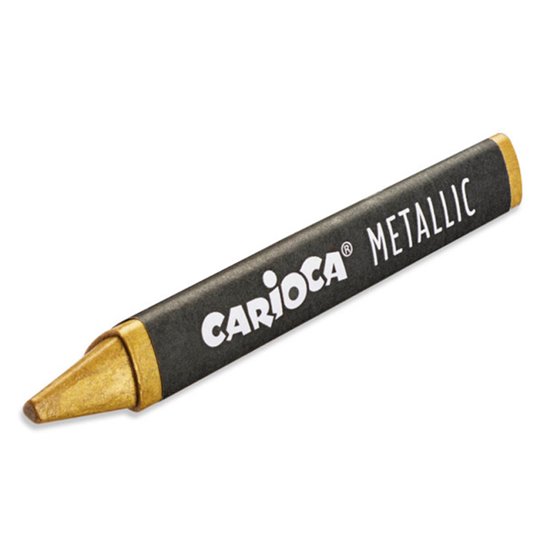 Lapices Cera Carioca Metallic Triangular Caja De 8 Unidades Colores Surtidos