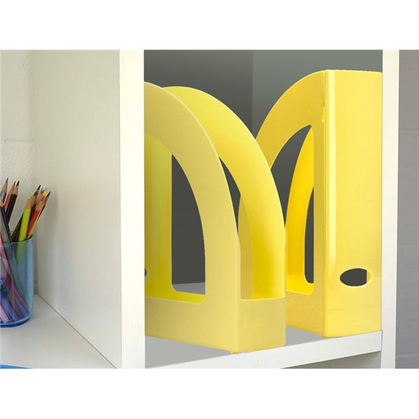 Revistero Plastico Q-Connect Color Amarillo Pastel