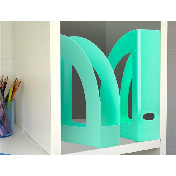 Revistero Plastico Q-Connect Color Menta