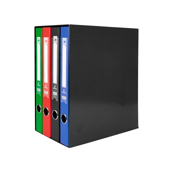 Modulo Liderpapel 4 Archivadores Folio 2 Anillas Mixtas 25Mm Colores Surtidos