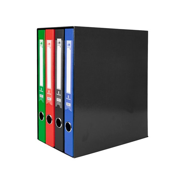 Modulo Liderpapel 4 Archivadores Folio 2 Anillas Mixtas 25Mm Colores Surtidos