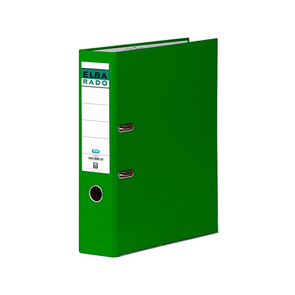 Archivador De Palanca Elba Carton Forrado Folio Verde Lomo De 80 Mm Rado Chic
