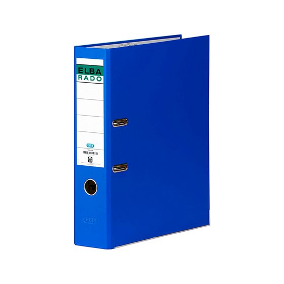 Archivador De Palanca Elba Carton Forrado Folio Azul Lomo De 80 Mm Rado Chic