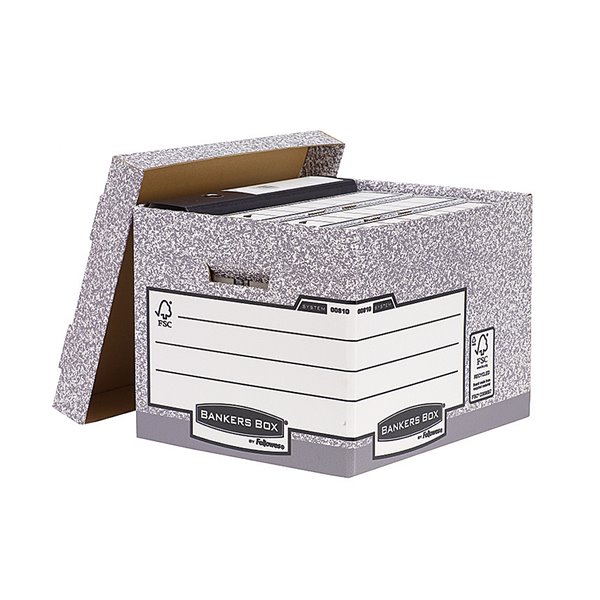 Cajon Fellowes Carton Reciclado Para Almacenamiento De Archivo Capacidad 4 Cajas De Archivo Tamaño Din A4