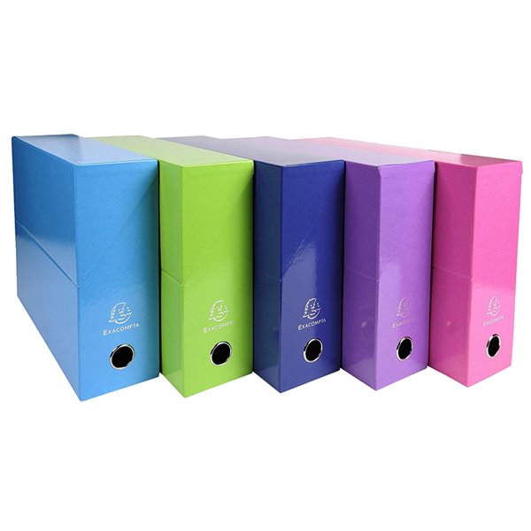 Caja Transferencia Exacompta Iderama Din A4 Lomo 90 Mm Colores Surtidos