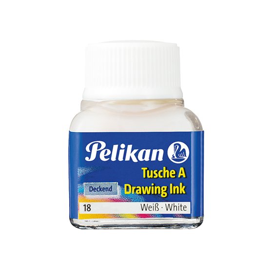 Tinta China Pelikan Blanco Bote De 10 Ml