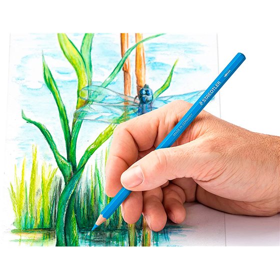 Lapices De Colores Staedtler Acuarelables Caja Metal De 12 Unidades Colores Surtidos