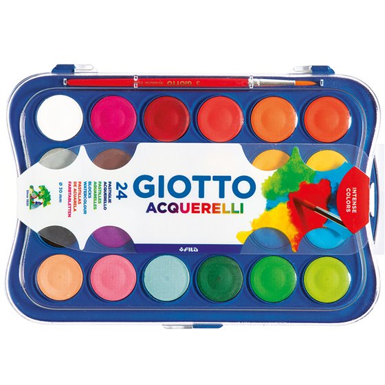 Acuarela Giotto 24 Colores Estuche De Plastico