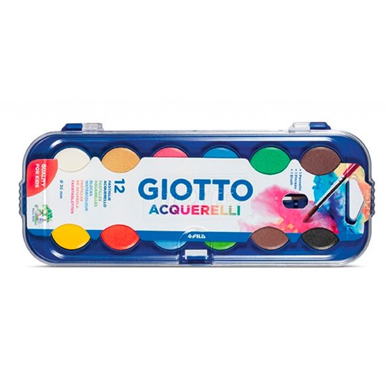 Acuarela Giotto 12 Colores Estuche De Plastico