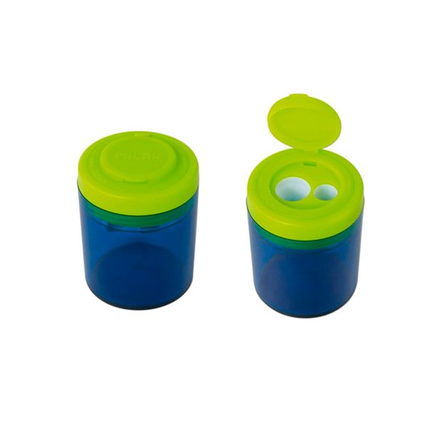 Sacapuntas Milan Collection Plastico 2 Usos + 4 Gomas De Borrar 430