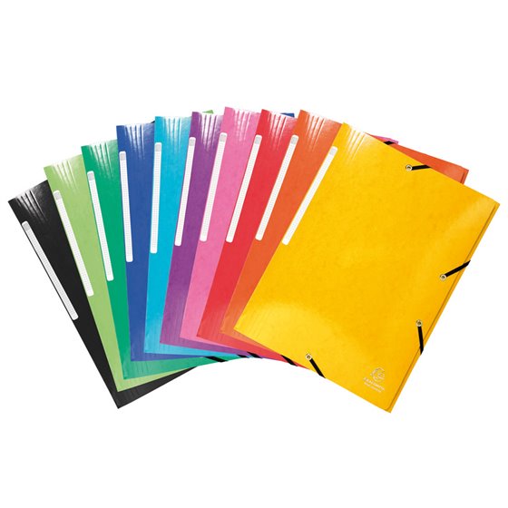 Carpeta Exacompta Gomas Carton Simil-Prespan Tres Solapas Din A4+ Colores Surtidos
