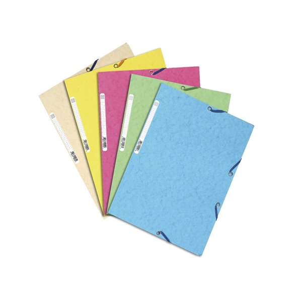 Carpeta Goma Exacompta Din A4 3 Solapas Cartulina Ilustrada Colores Pastel Surtidos