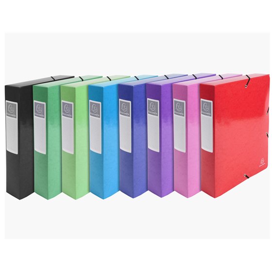 Carpeta De Proyecto Exacompta Iderama Carton Lustrado Plastificado Din A4 Lomo 80 Mm Colores Surtidos