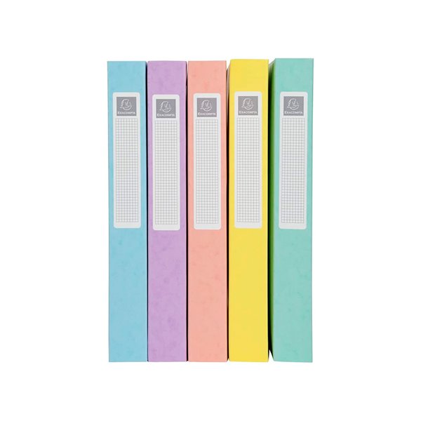 Carpeta De Proyectos Exacompta Aquarel Carton Forrado Din A4 Lomo 40 Mm Colores Pastel Surtidos