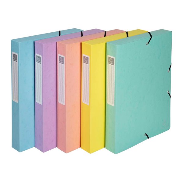 Carpeta De Proyectos Exacompta Aquarel Carton Forrado Din A4 Lomo 40 Mm Colores Pastel Surtidos