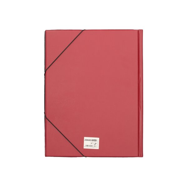 Carpeta Liderpapel Gomas Folio Solapas Plastico Burdeos