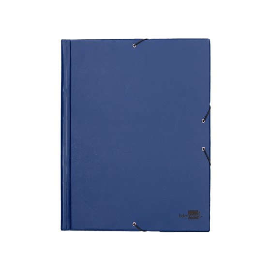 Carpeta Liderpapel Gomas Folio Solapas Plastico Azul