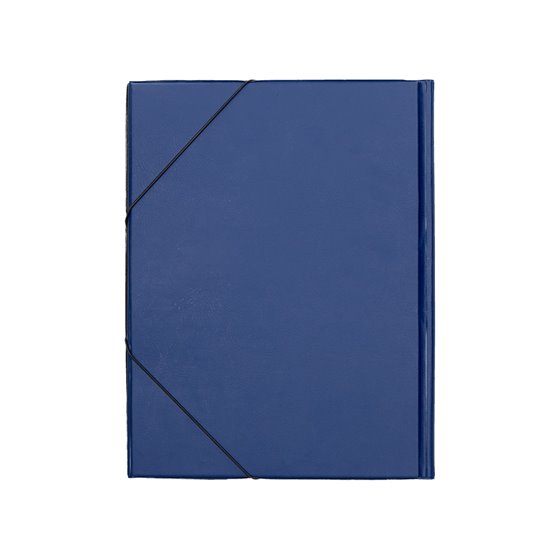 Carpeta Liderpapel Gomas Folio Solapas Plastico Azul