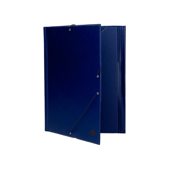Carpeta Liderpapel Gomas Folio Solapas Plastico Azul
