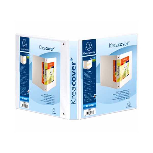 Carpeta Exacompta Canguro 4 Anillas 30 Mm Din A4+ Carton Forrado Polipropileno Personalizable 3 Bolsillos