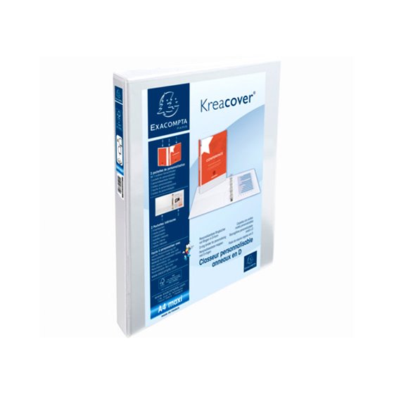 Carpeta Exacompta Canguro 4 Anillas 16 Mm Din A4+ Carton Forrado Polipropileno Personalizable 3 Bolsillos