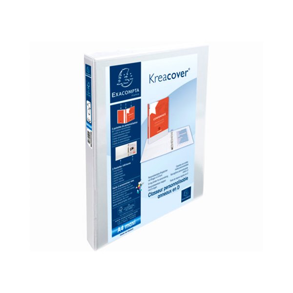 Carpeta Exacompta Canguro 4 Anillas 16 Mm Din A4+ Carton Forrado Polipropileno Personalizable 3 Bolsillos