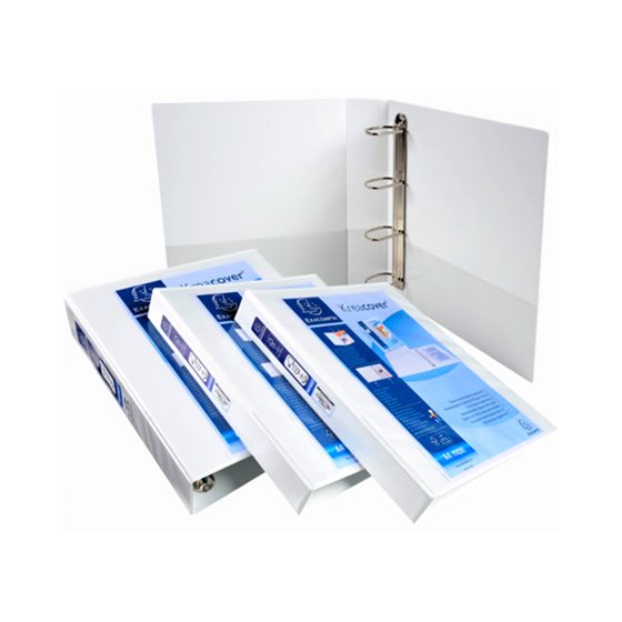 Carpeta Exacompta Canguro 4 Anillas 16 Mm Din A4+ Carton Forrado Polipropileno Personalizable 3 Bolsillos