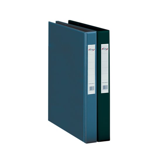 Carpeta 2 Anillas 25 Mm Plastico Pardo Folio Negro