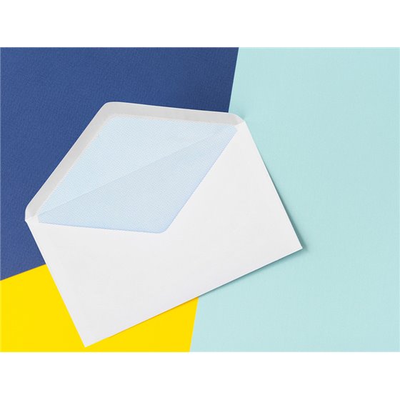 Sobre Liderpapel Blanco Con Fondo 95X162 Mm Engomado Solapa De Pico Paquete De 25 Unidades