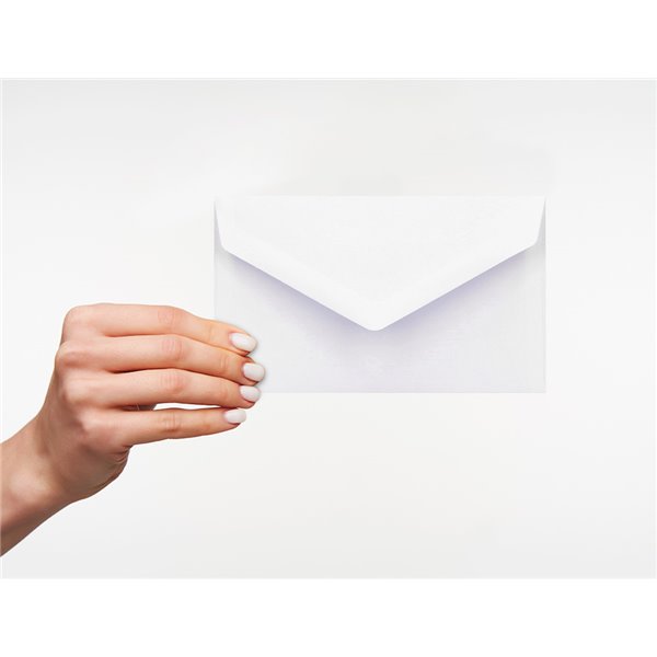 Sobre Liderpapel Blanco Con Fondo 95X162 Mm Engomado Solapa De Pico Paquete De 25 Unidades