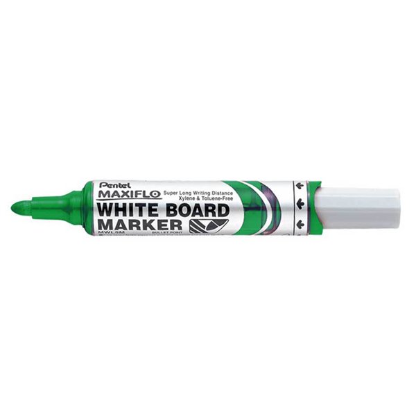 Rotulador Maxiflo Pentel Para Pizarra Blanca Color Verde