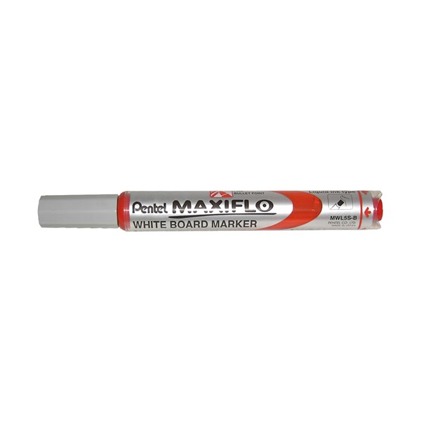 Rotulador Maxiflo Pentel Para Pizarra Blanca Color Rojo