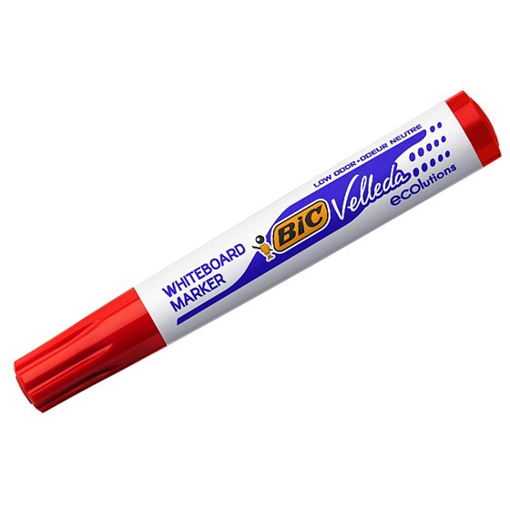 Rotulador Bic Velleda Para Pizarra Rojo Punta Redonda 1,3 Mm