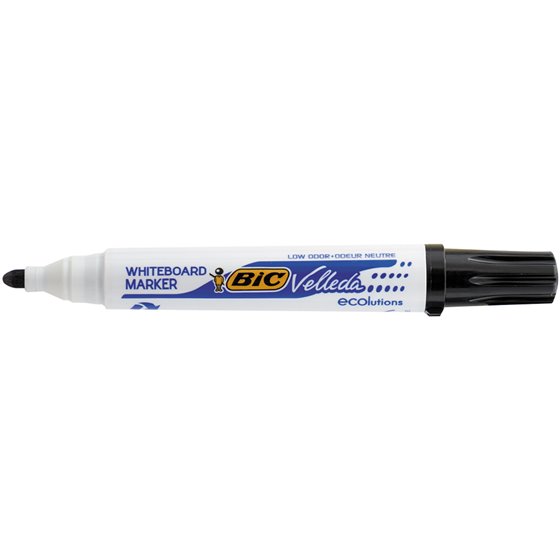 Rotulador Bic Velleda Para Pizarra Negro Punta Redonda 1,3 Mm