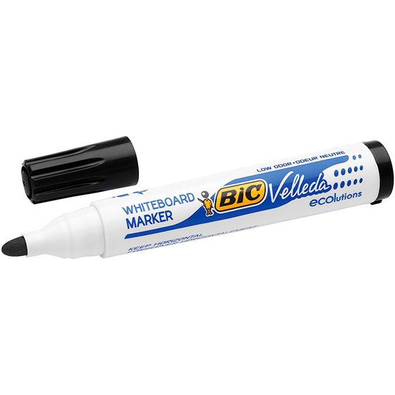 Rotulador Bic Velleda Para Pizarra Negro Punta Redonda 1,3 Mm