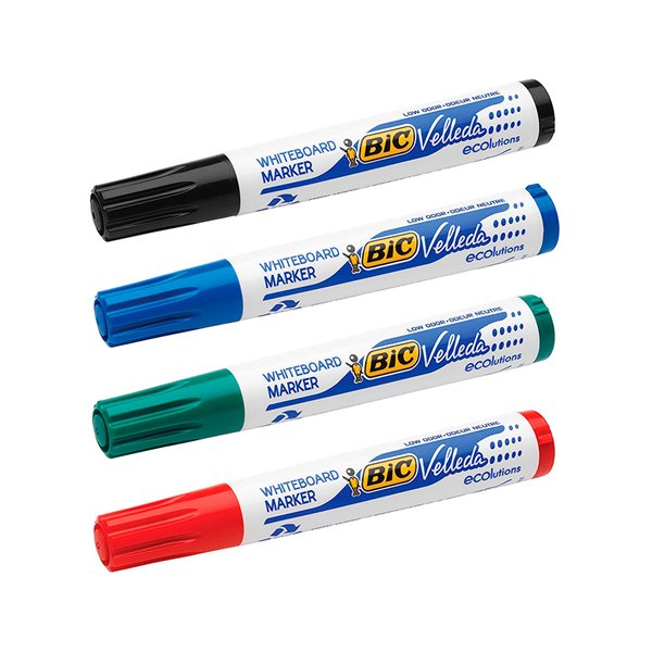 Rotulador Bic Velleda Para Pizarra Negro Punta Redonda 1,3 Mm