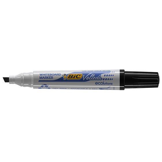 Rotulador Bic Velleda Para Pizarra Negro Punta Biselada 5,9 Mm