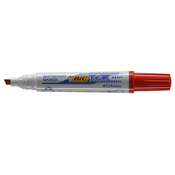 Rotulador Bic Velleda Para Pizarra Rojo Punta Biselada 5,9 Mm