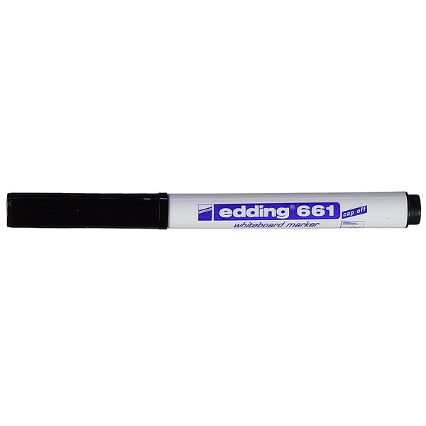 Rotulador Edding Para Pizarra Blanca 661 Color Negro Punta Redonda 1-2 Mm