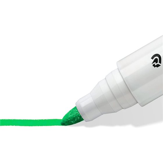 Rotulador Staedtler Lumocolor 351 Para Pizarra Blanca Punta Redonda 2 Mm Recargable Color Verde Claro