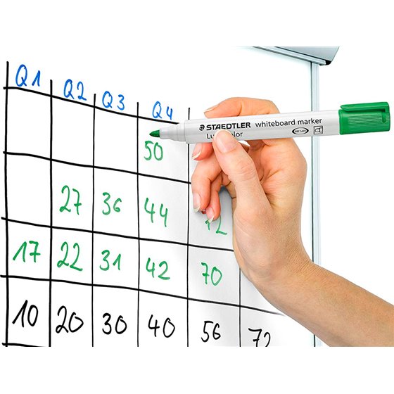 Rotulador Staedtler Lumocolor 351 Para Pizarra Blanca Punta Redonda 2 Mm Recargable Color Verde Claro