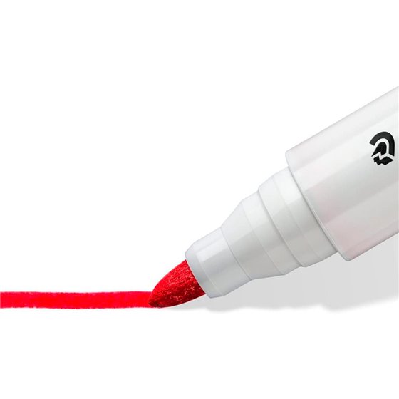 Rotulador Staedtler Lumocolor 351 Para Pizarra Blanca Punta Redonda 2 Mm Recargable Color Rojo