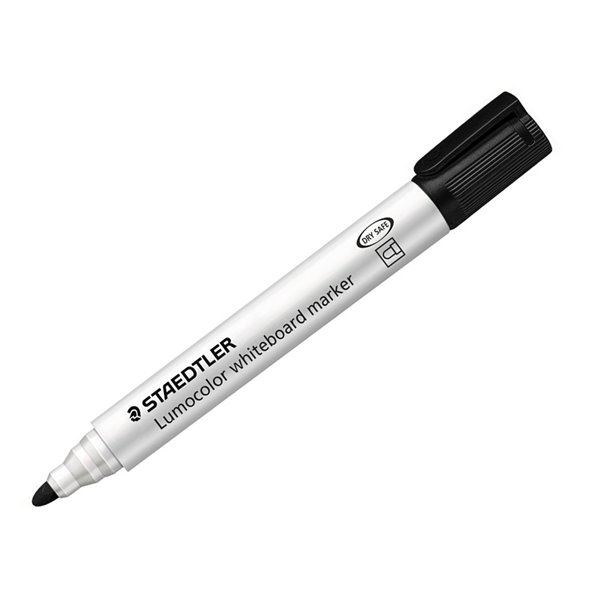 Rotulador Staedtler Lumocolor 351 Para Pizarra Blanca Punta Redonda 2 Mm Recargable Color Negro